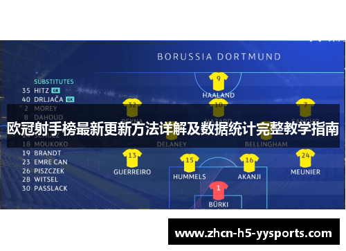 欧冠射手榜最新更新方法详解及数据统计完整教学指南